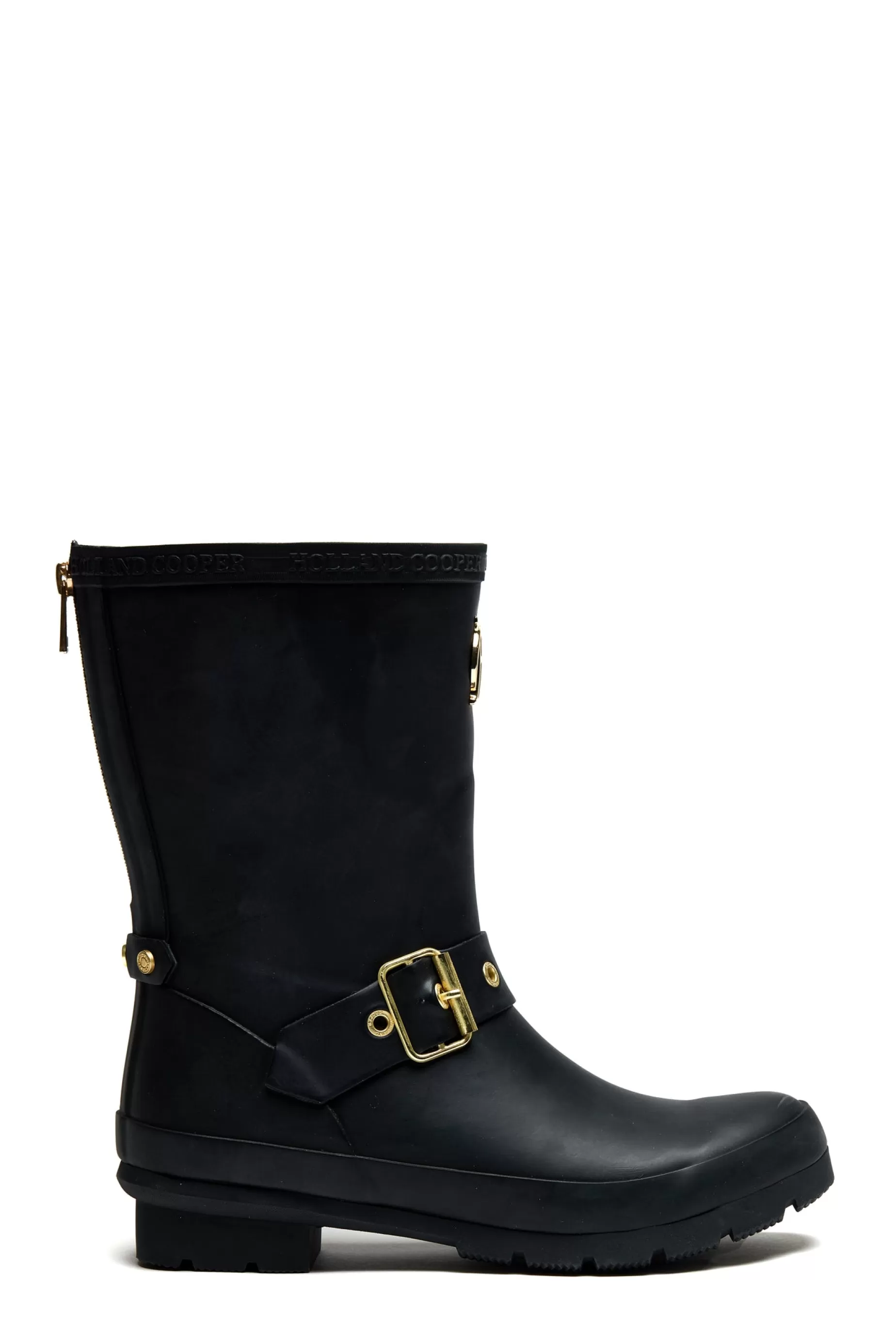 Holland Cooper Wellington Boots | Footwear>Sherpa Lined Chelsea Wellington Matte Black