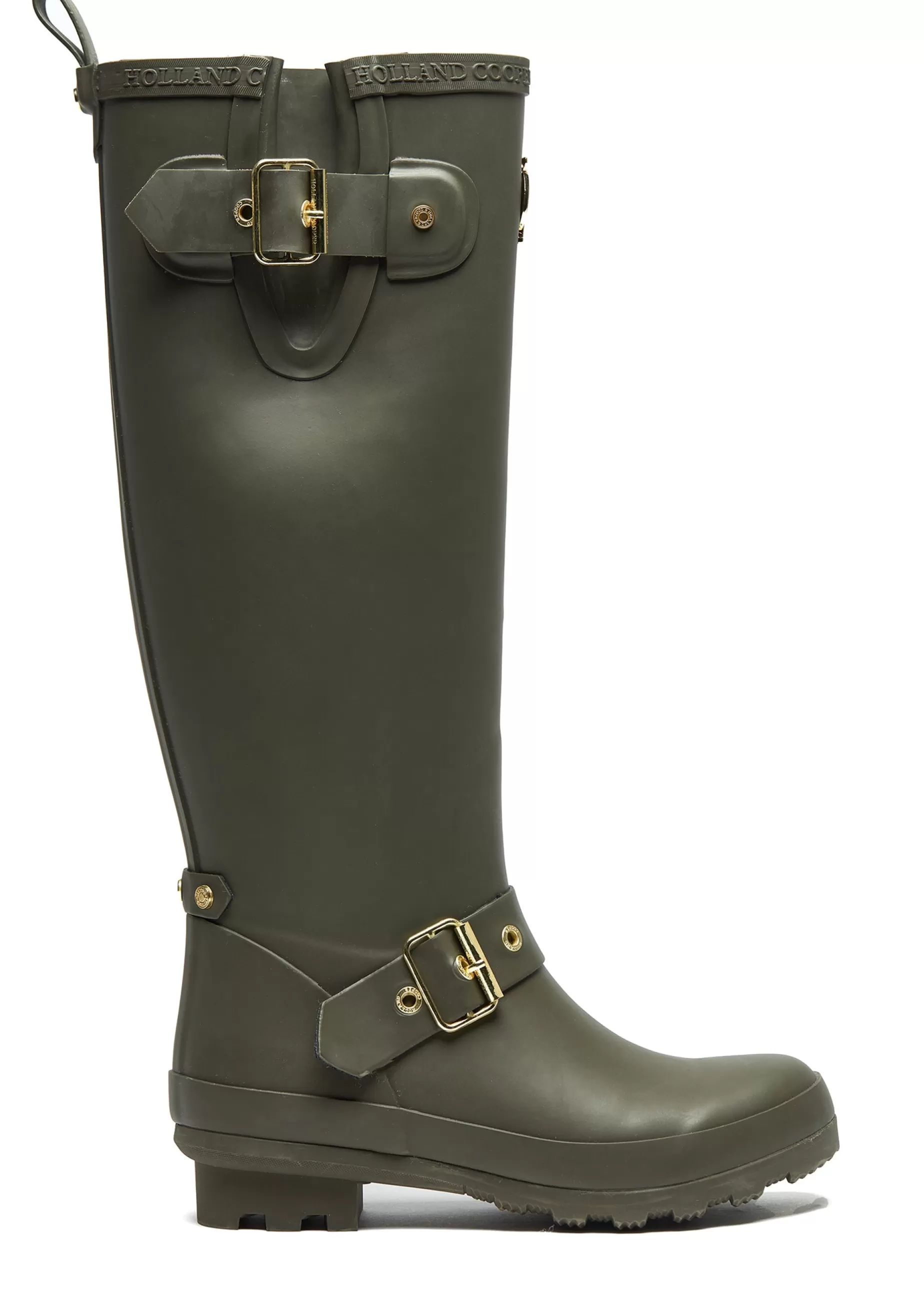 Holland Cooper At The Stables | Wellington Boots>Sherpa Lined Regency Wellington Matte Green