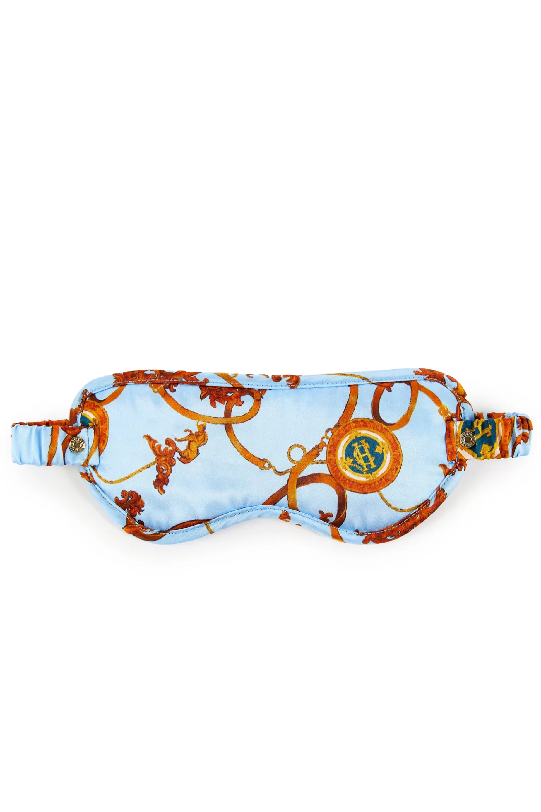 Holland Cooper Sleepwear>Silk Eye Mask Sky Blue