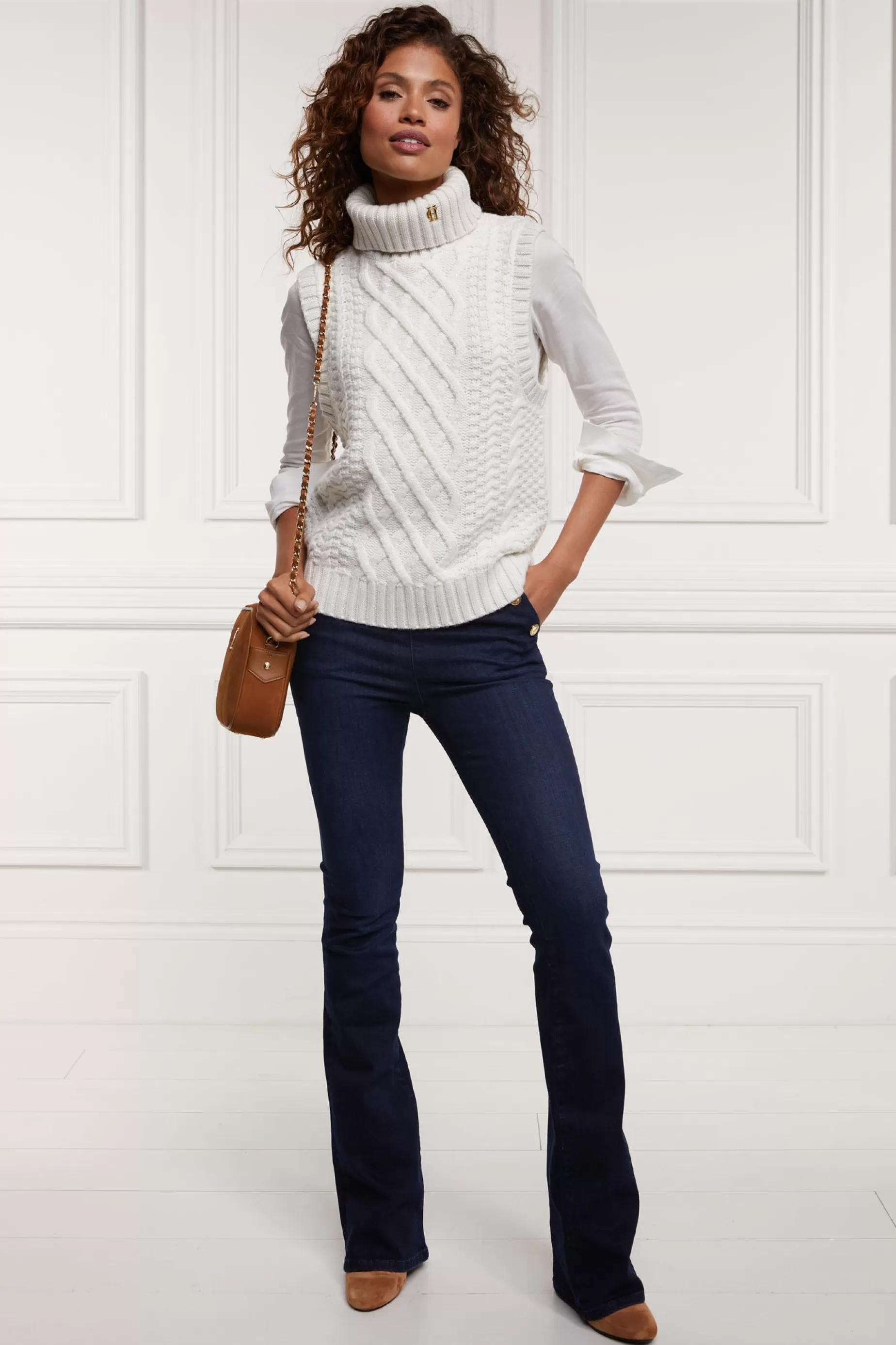 Holland Cooper Knitwear | Jade's Top Picks>Sleeveless Knit Oyster