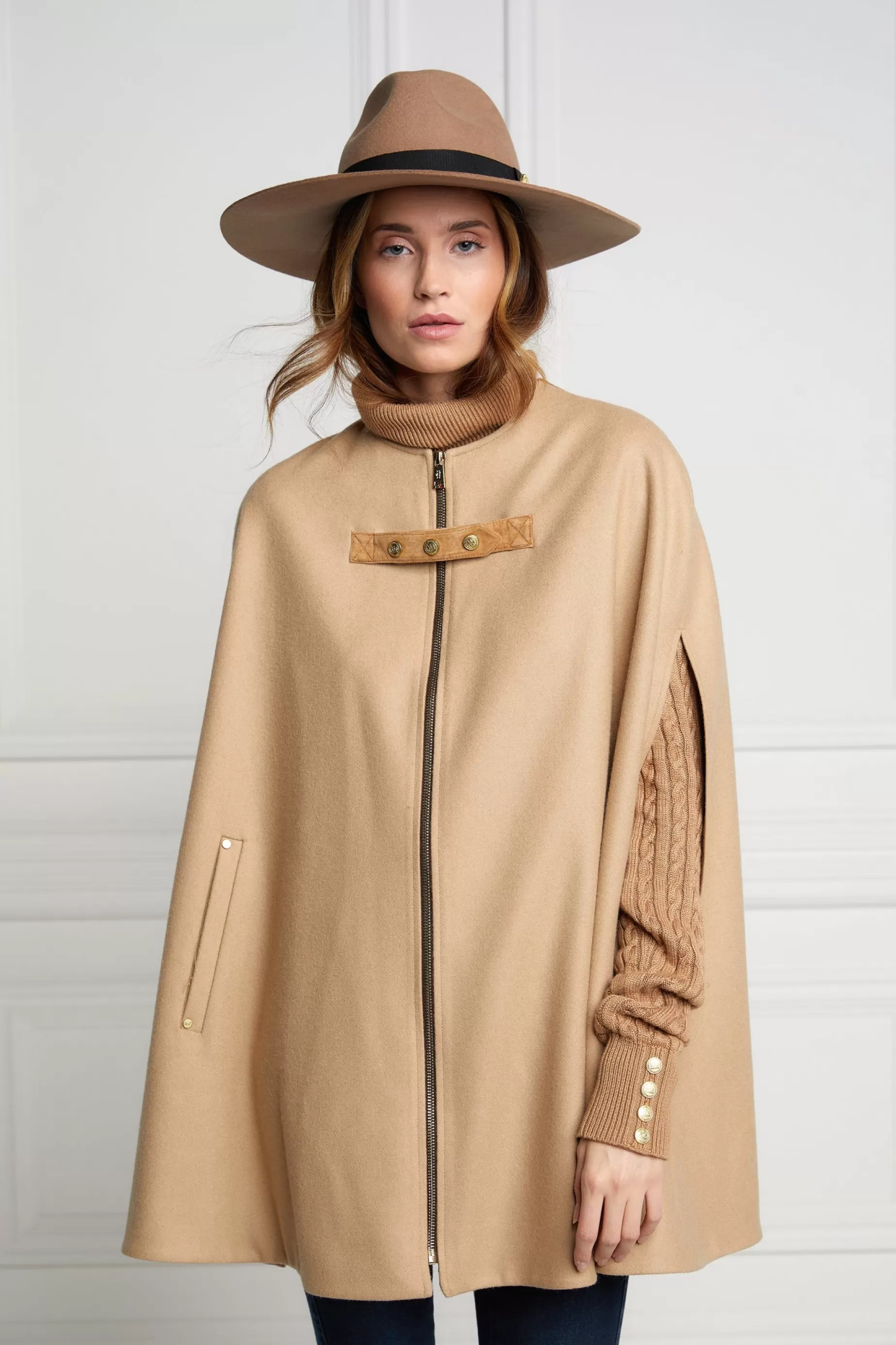 Holland Cooper Capes>Slim Cape Camel