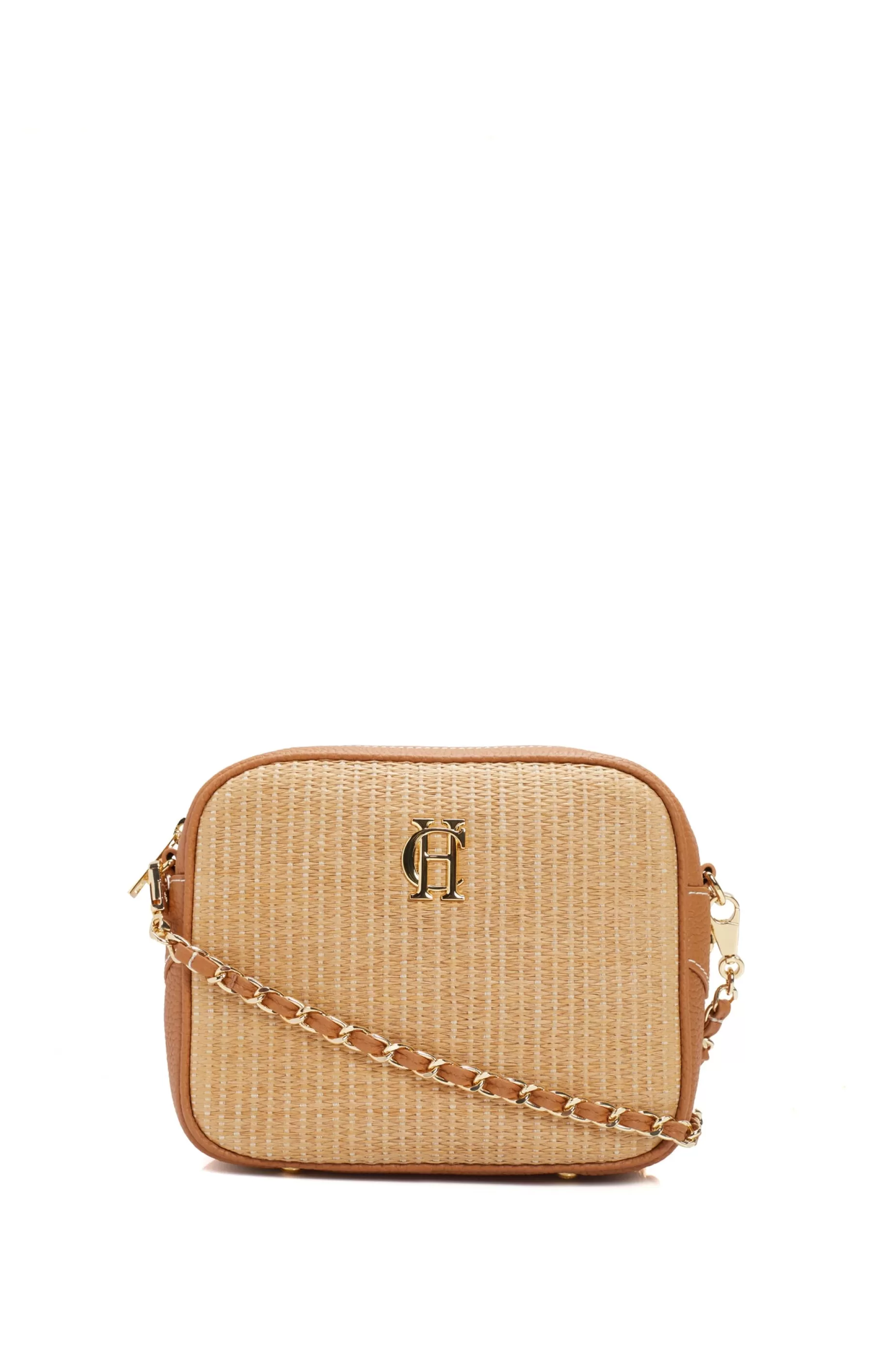 Holland Cooper Crossbody Bags | Bags>Soho Camera Bag Tan Raffia