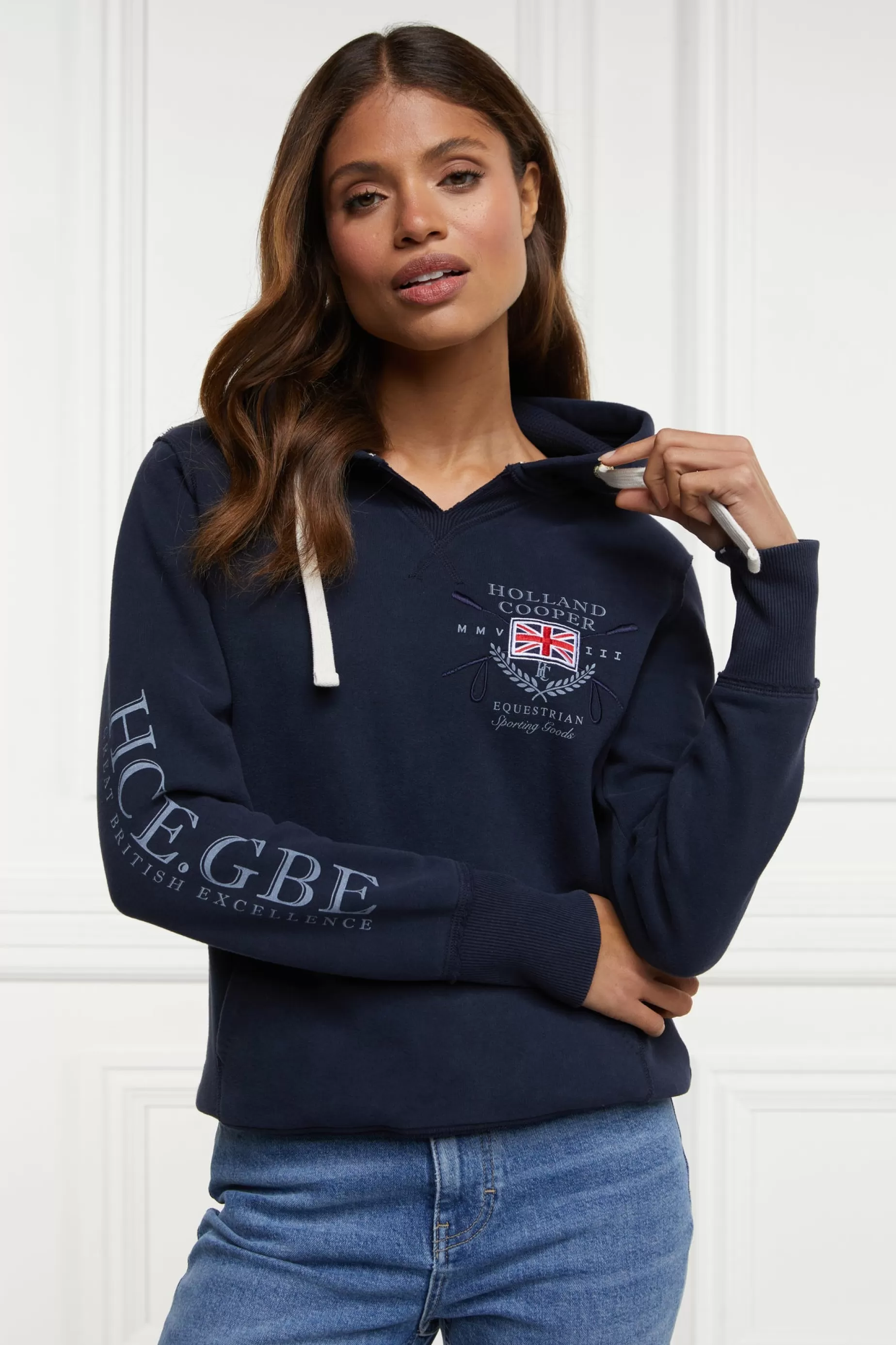 Holland Cooper Hoodies | Equestrian Casualwear>Sporting Goods Hoodie Ink Navy