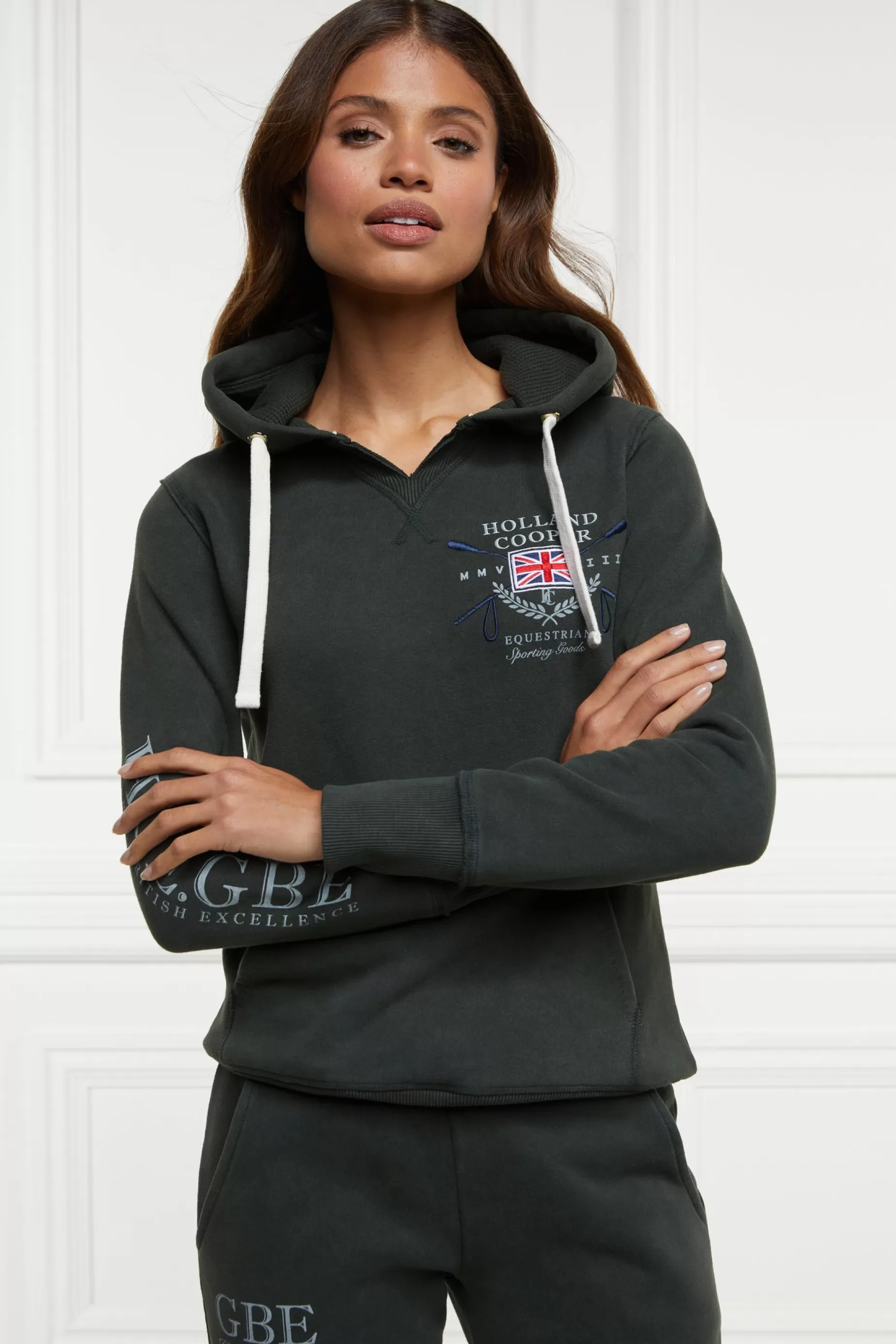 Holland Cooper Equestrian Gifting | Equestrian Gifting>Sporting Goods Hoodie Racing Green