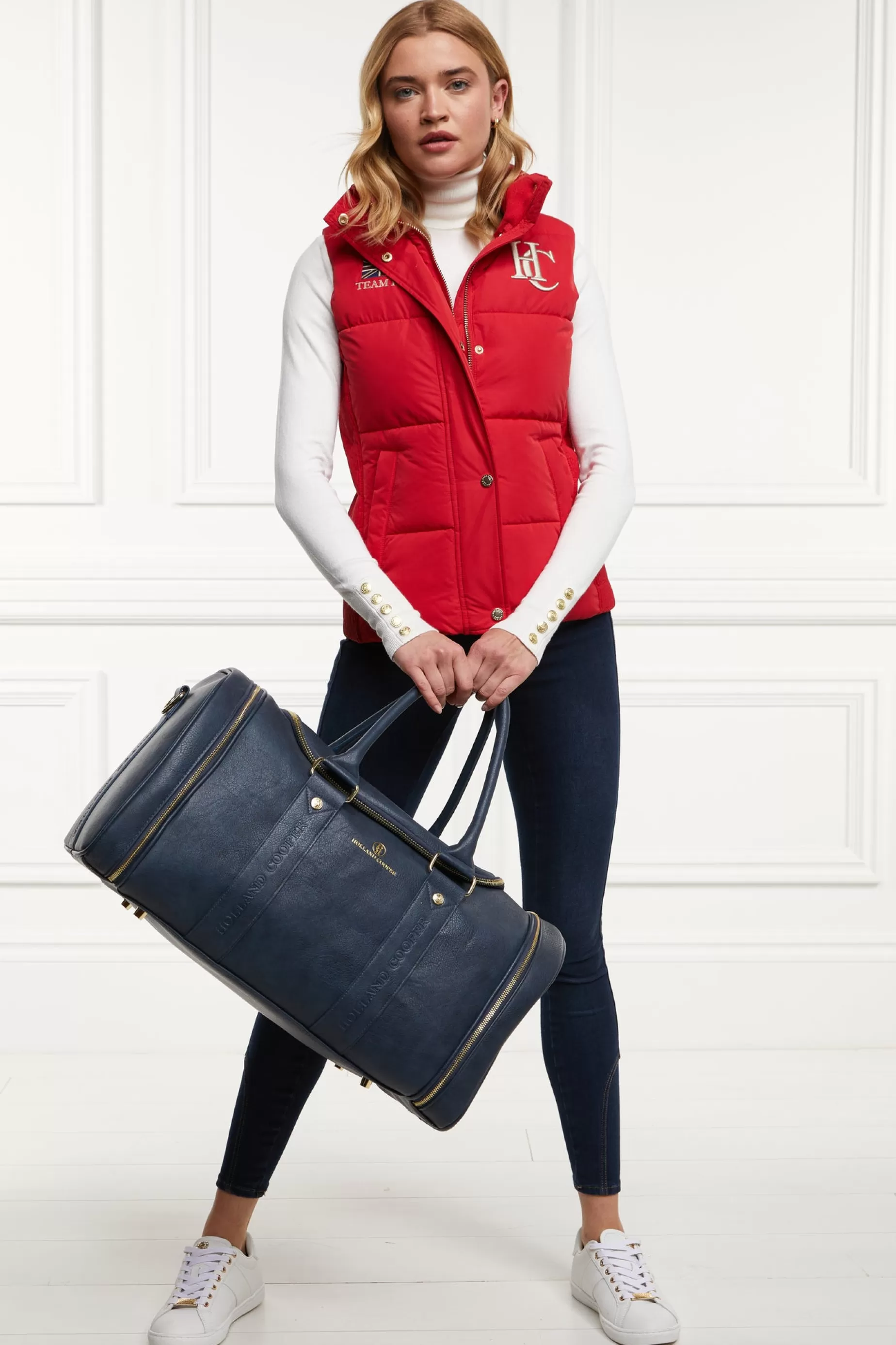 Holland Cooper Shop By Product | Team HC Clothing>Team Gilet Heritage Red