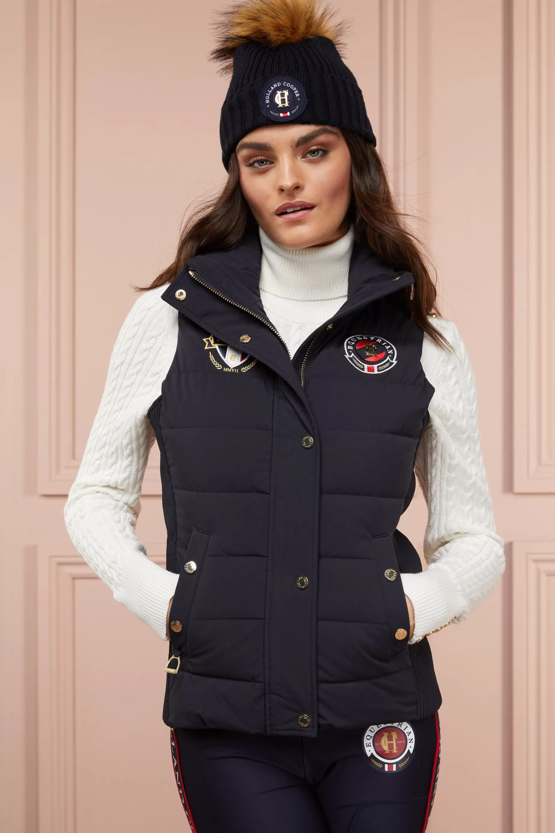 Holland Cooper Shop By Product | Team HC Clothing>Team HC Gilet Ink Navy