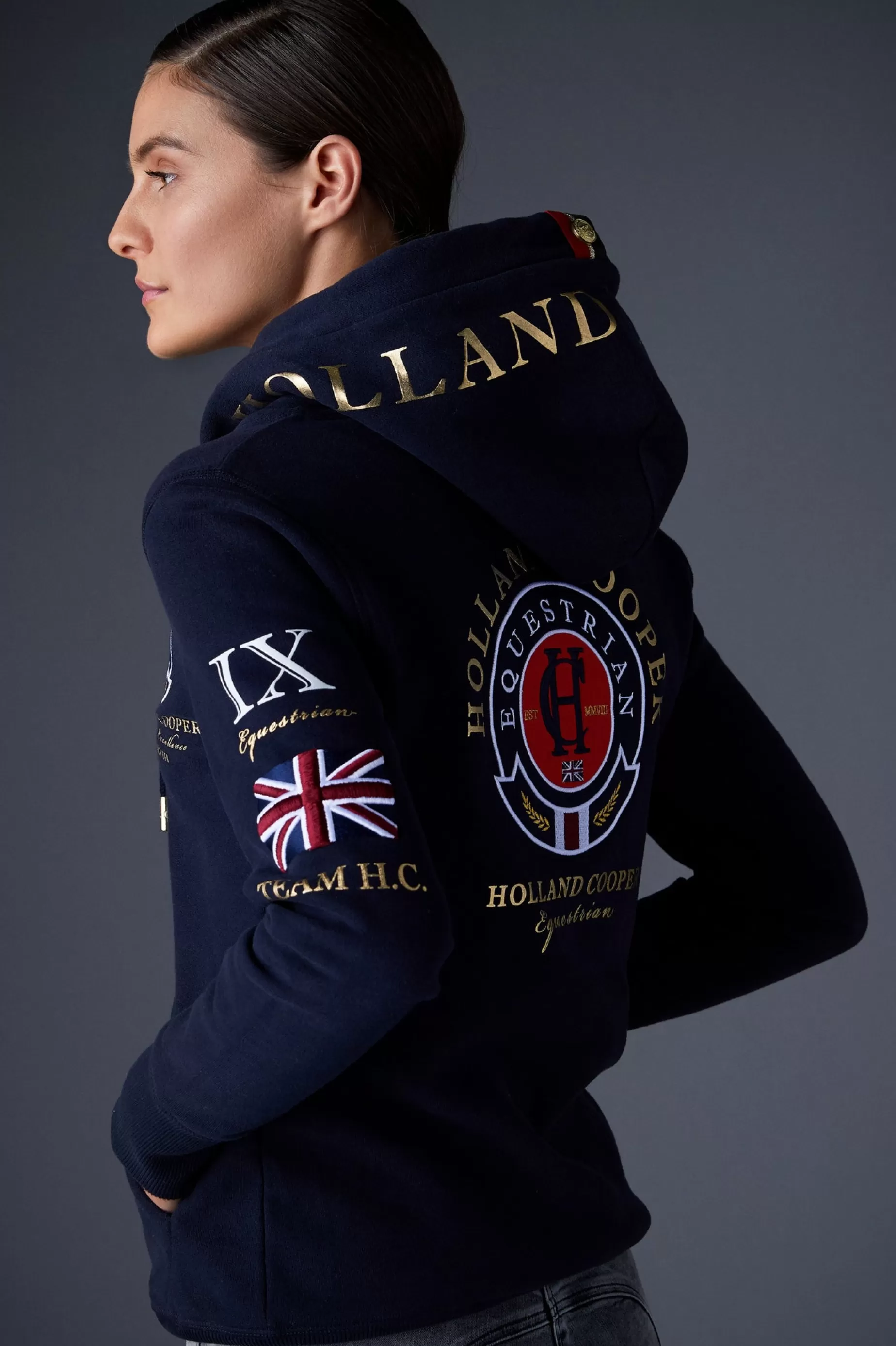 Holland Cooper Hoodies | Team HC Clothing>Team Hoodie Navy