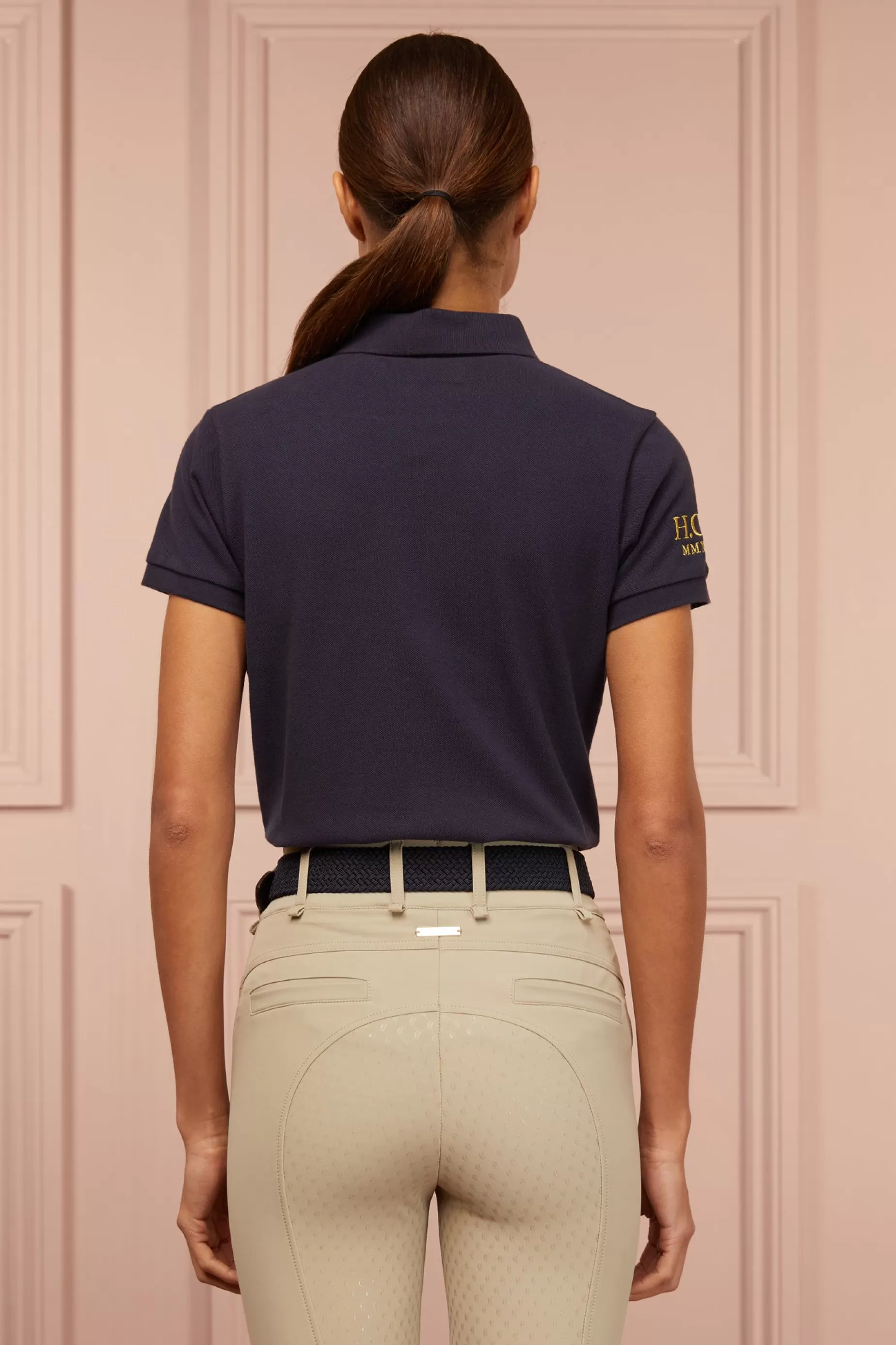 Holland Cooper Polo Shirts & Tees | Equestrian Casualwear>Team Polo Shirt Ink Navy