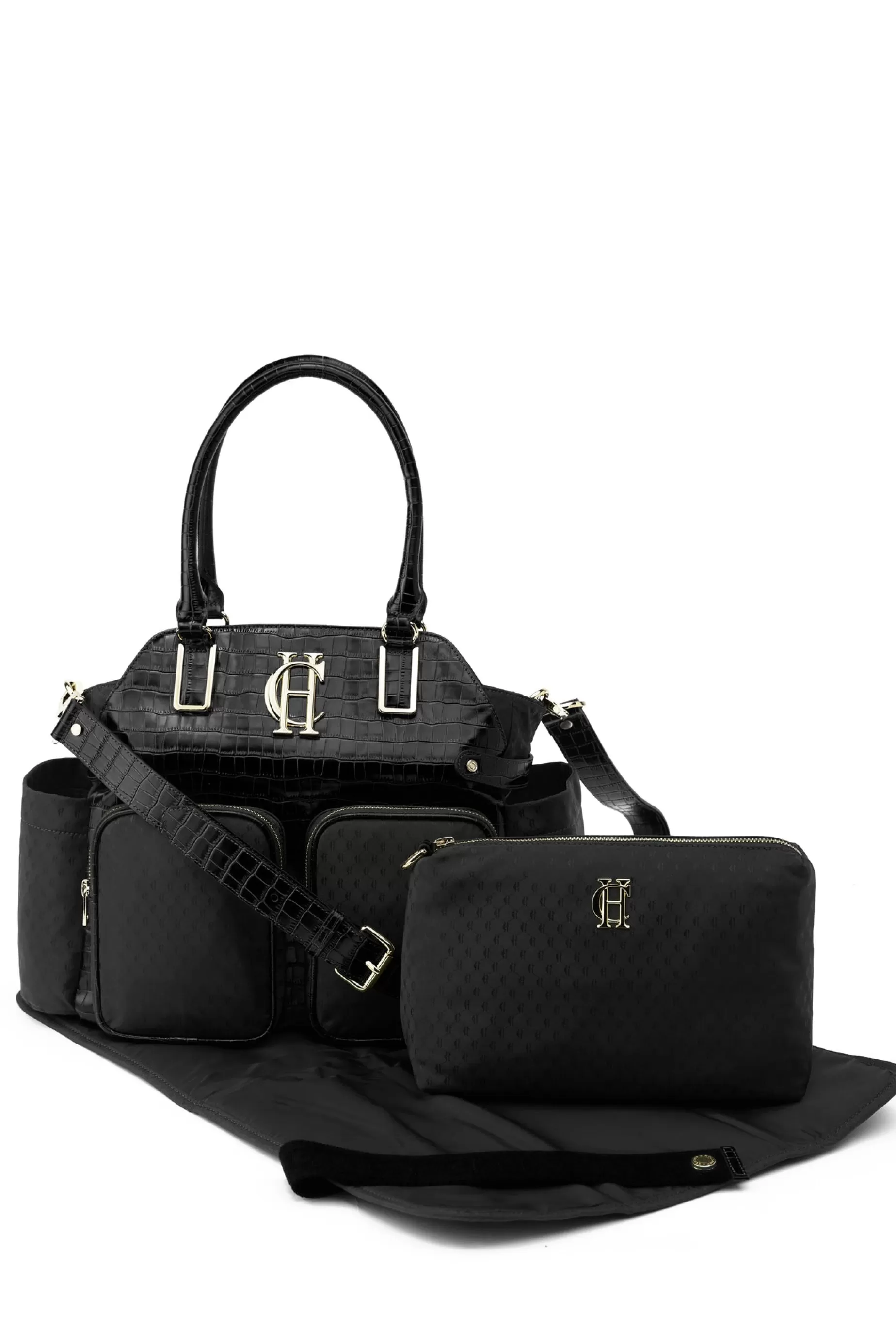 Holland Cooper Little Gifting | Shop By Collection>Thames Changing Bag Black Monogram