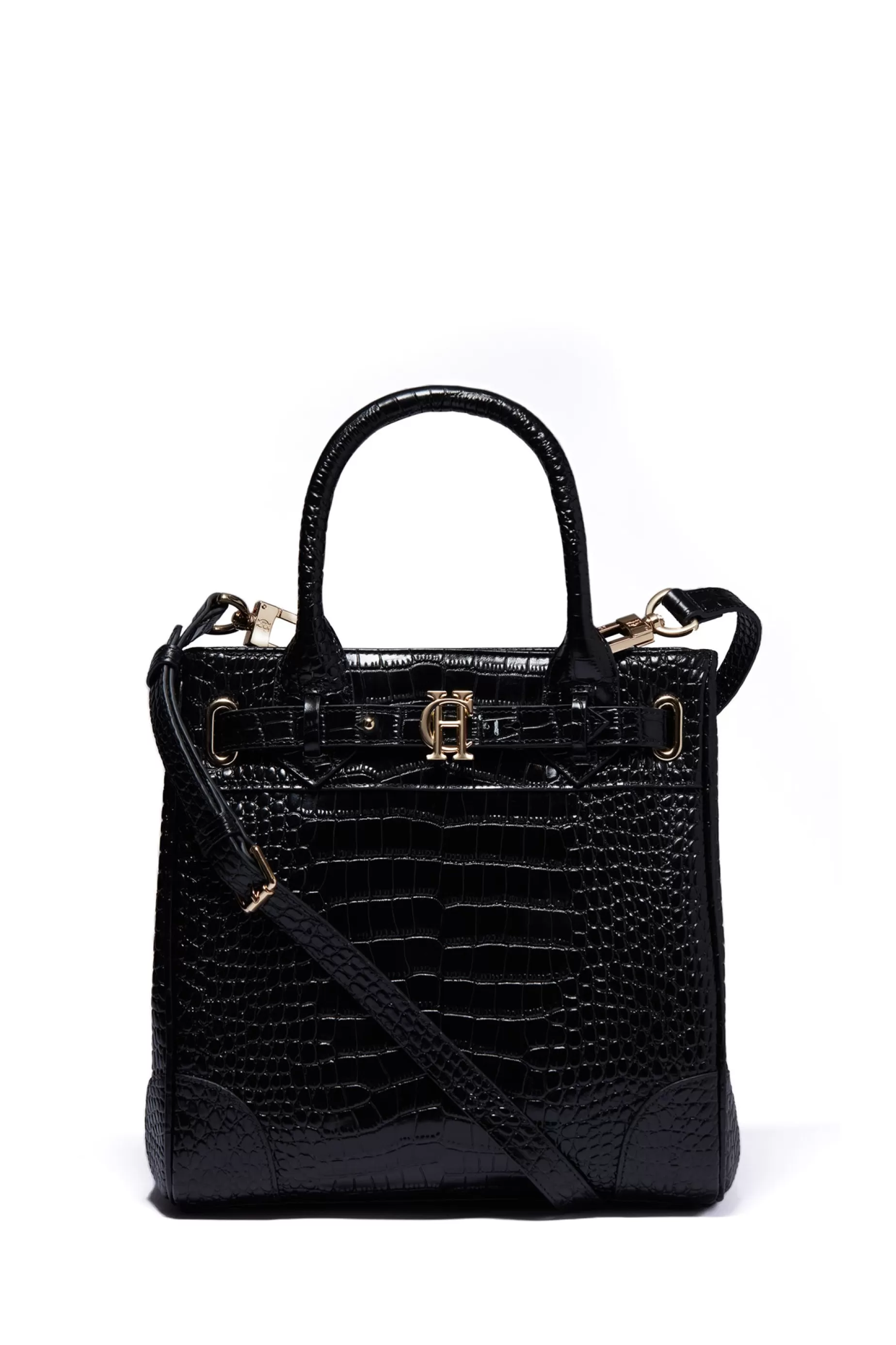 Holland Cooper The Perfect Gesture | Crossbody Bags>The Brompton Mini Tote Black Croc