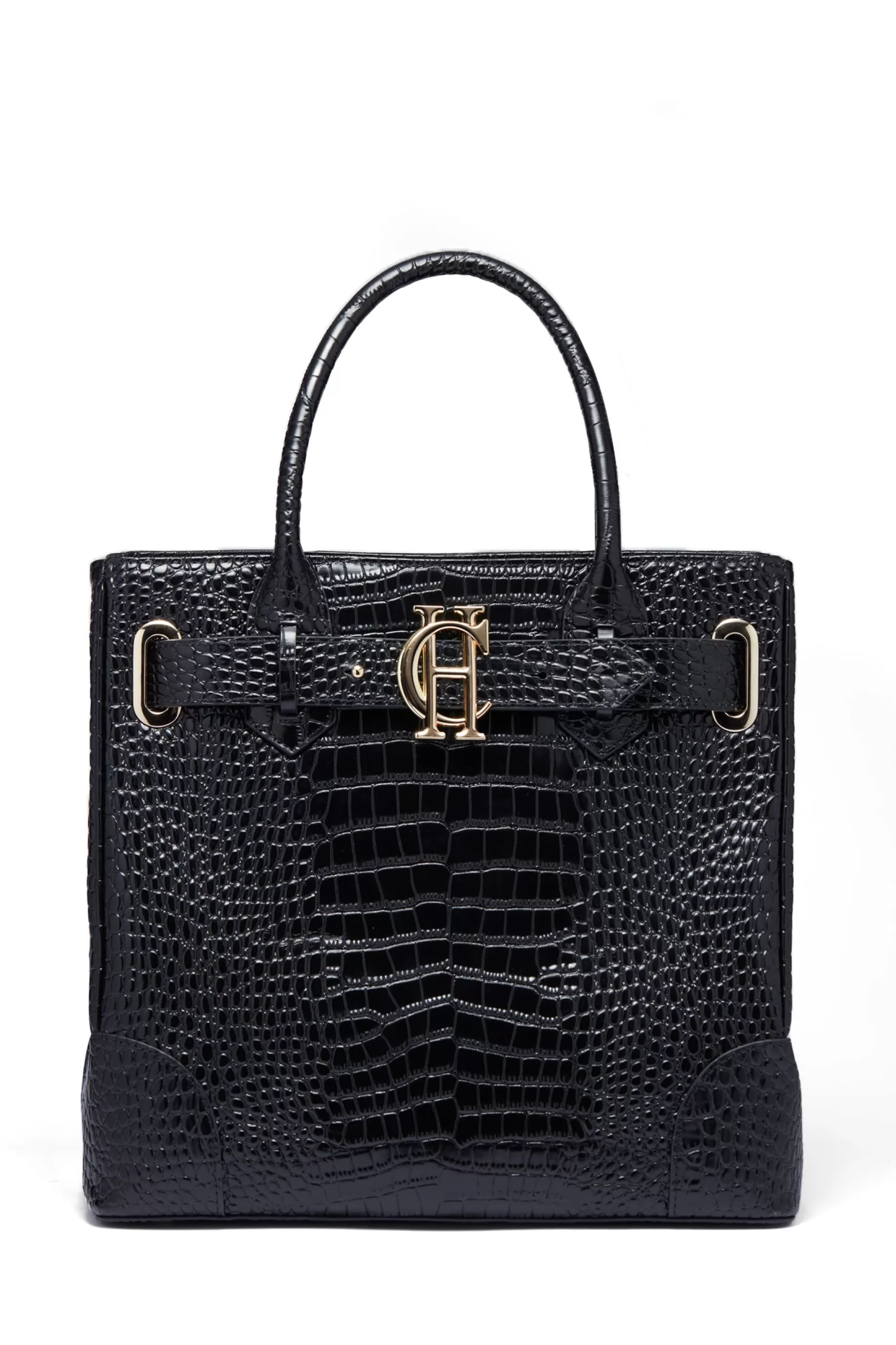 Holland Cooper The Perfect Gesture | Tote Bags>The Brompton Tote Black Croc