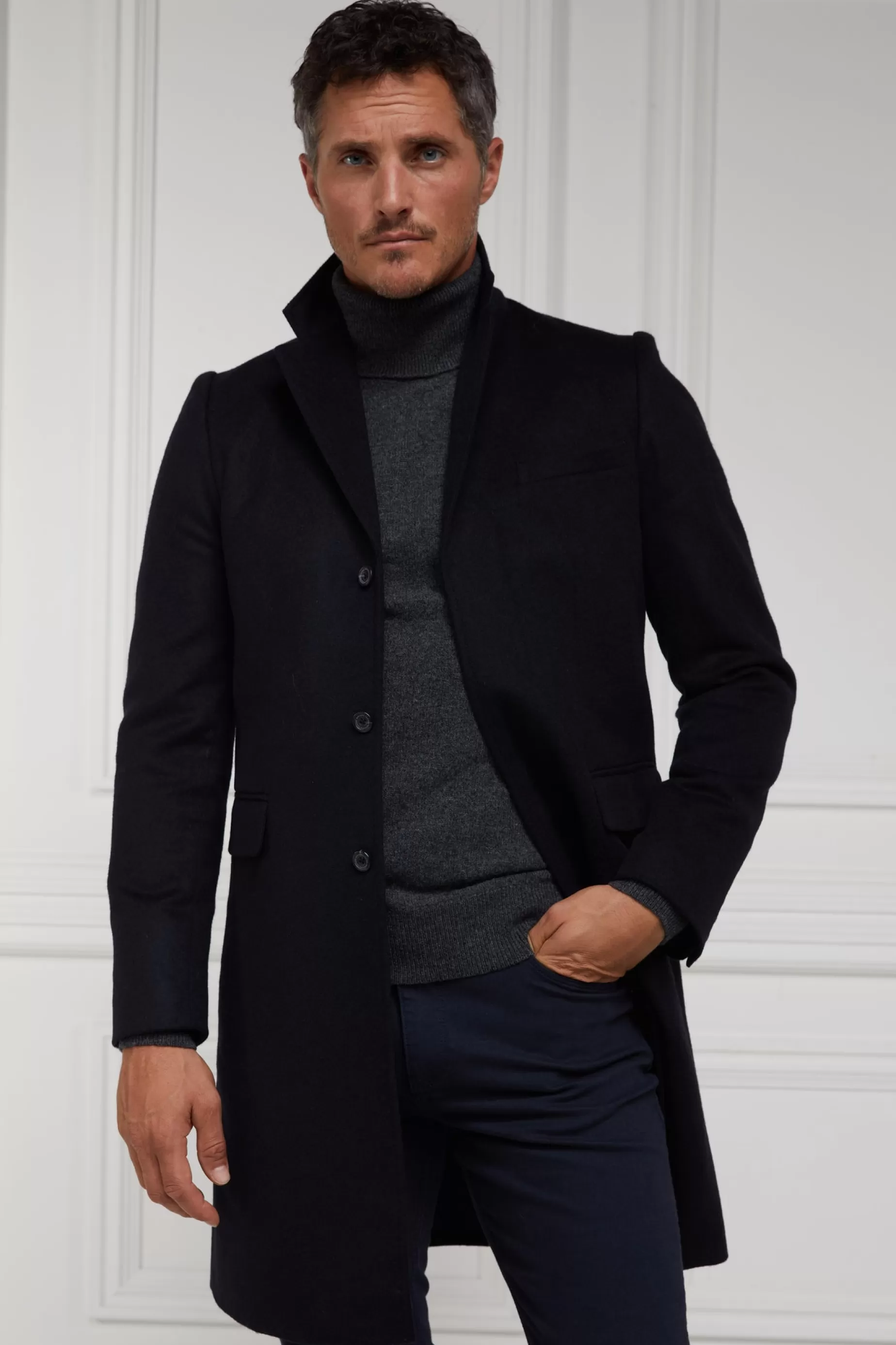 Holland Cooper Gifts For Him | Tailored Coats>The Cheltenham Coat Soft Navy