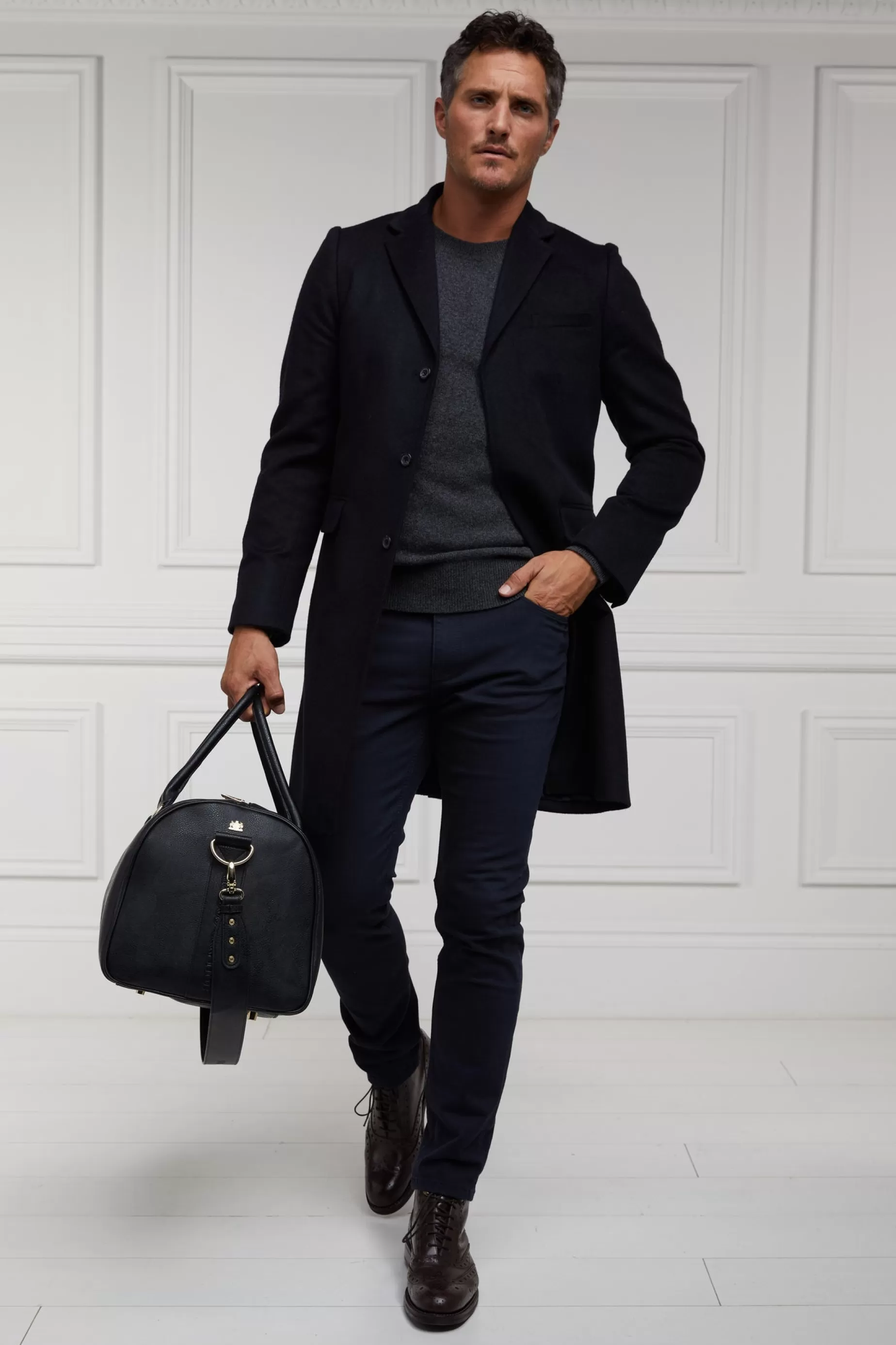 Holland Cooper Gifts For Him | Tailored Coats>The Cheltenham Coat Soft Navy