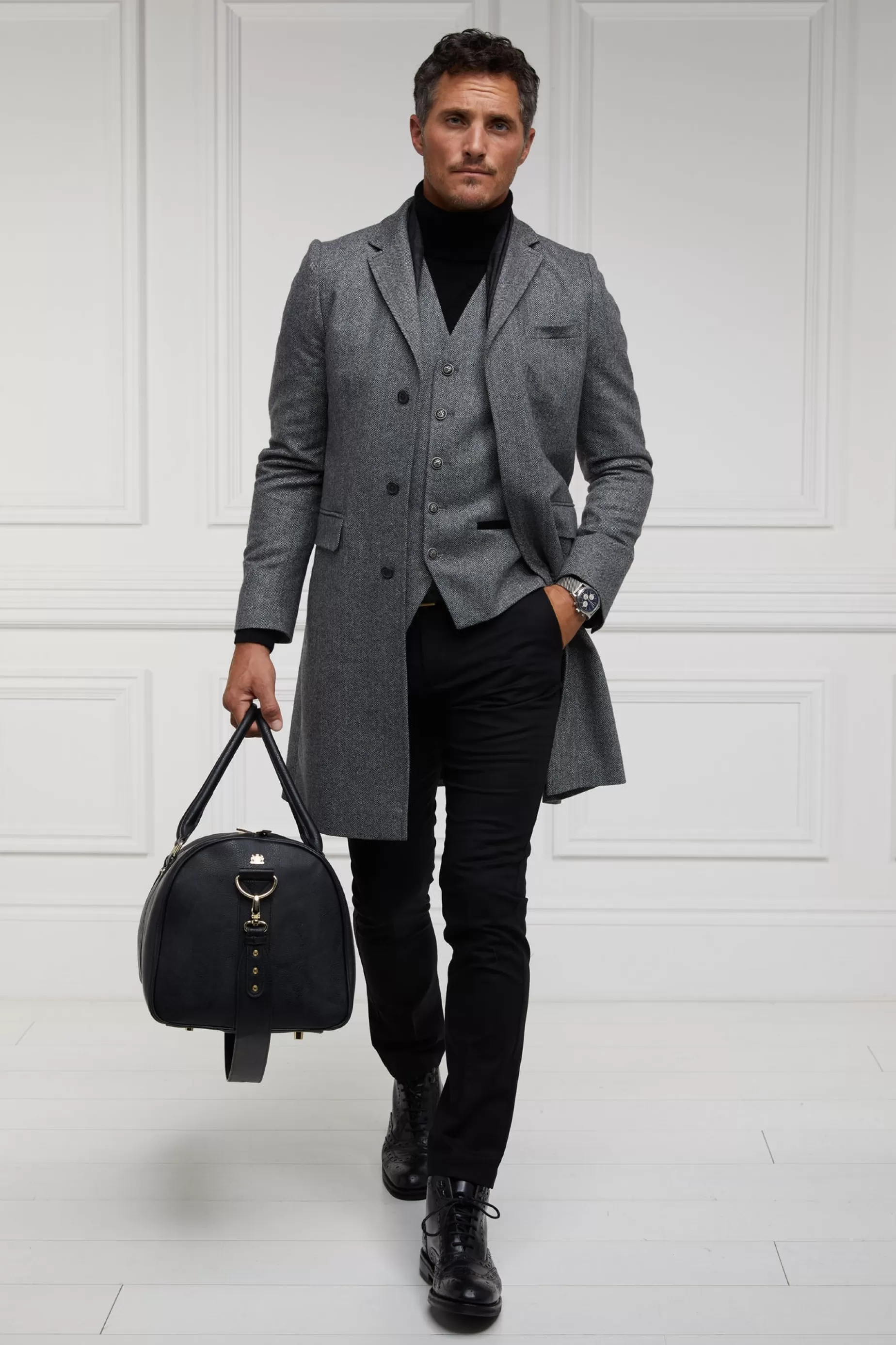 Holland Cooper Tailored Coats | Shop By Product>The Cheltenham Coat Mono Herringbone