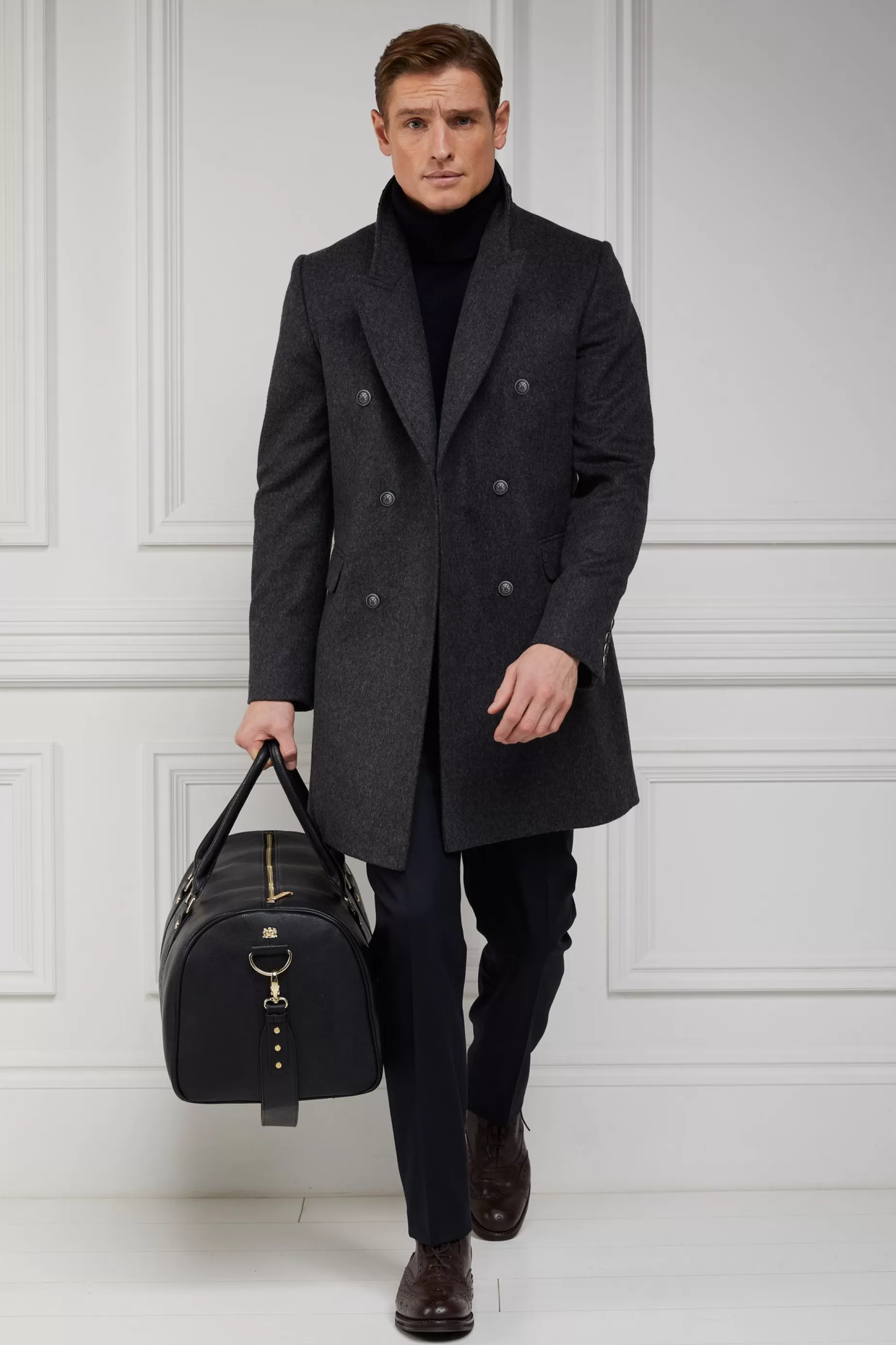 Holland Cooper Gifts For Him | Tailored Coats>The Double Breasted Coat Soft Graphite