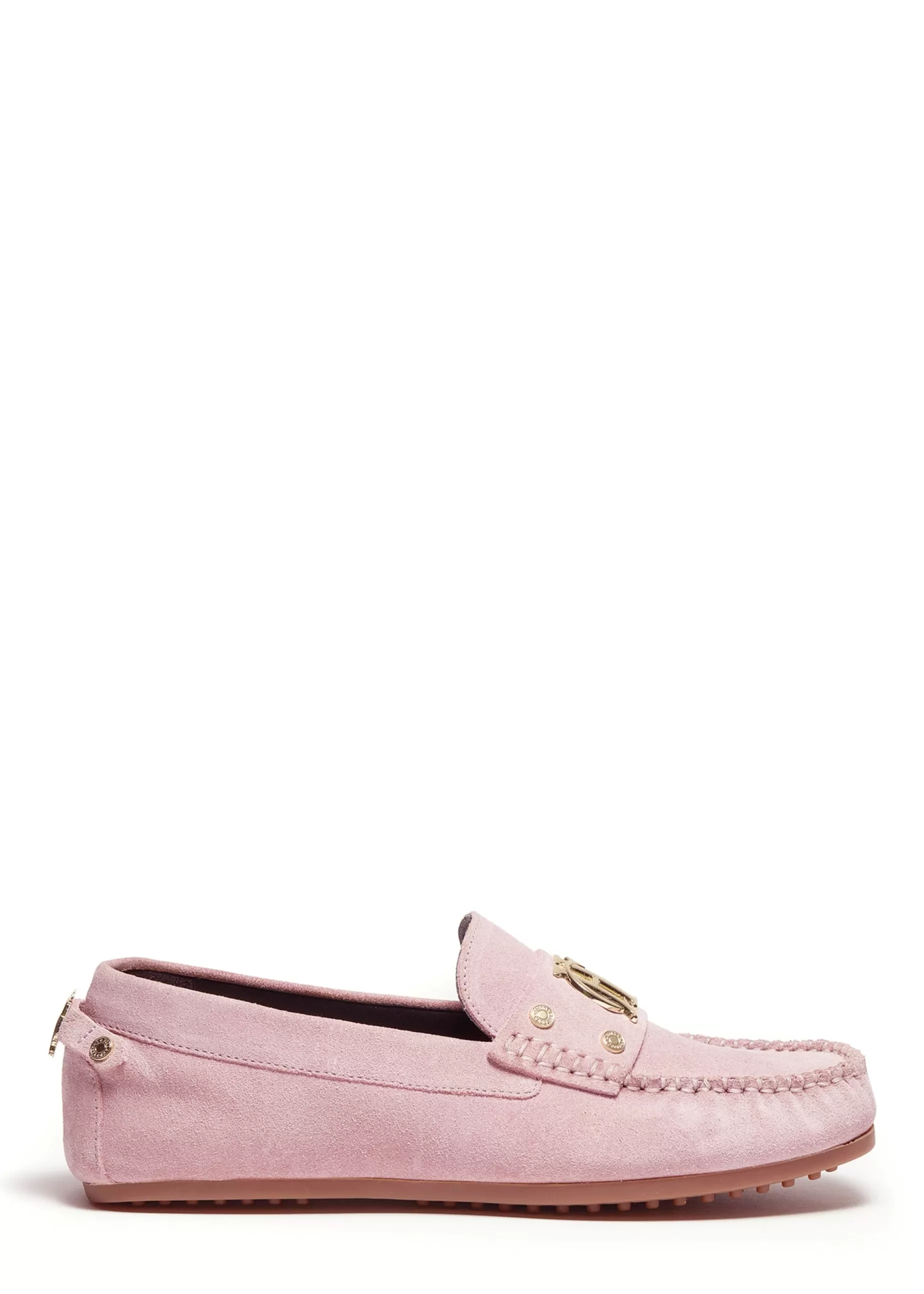 Holland Cooper Loafers | Bestsellers>The Driving Loafer Soft Pink Suede