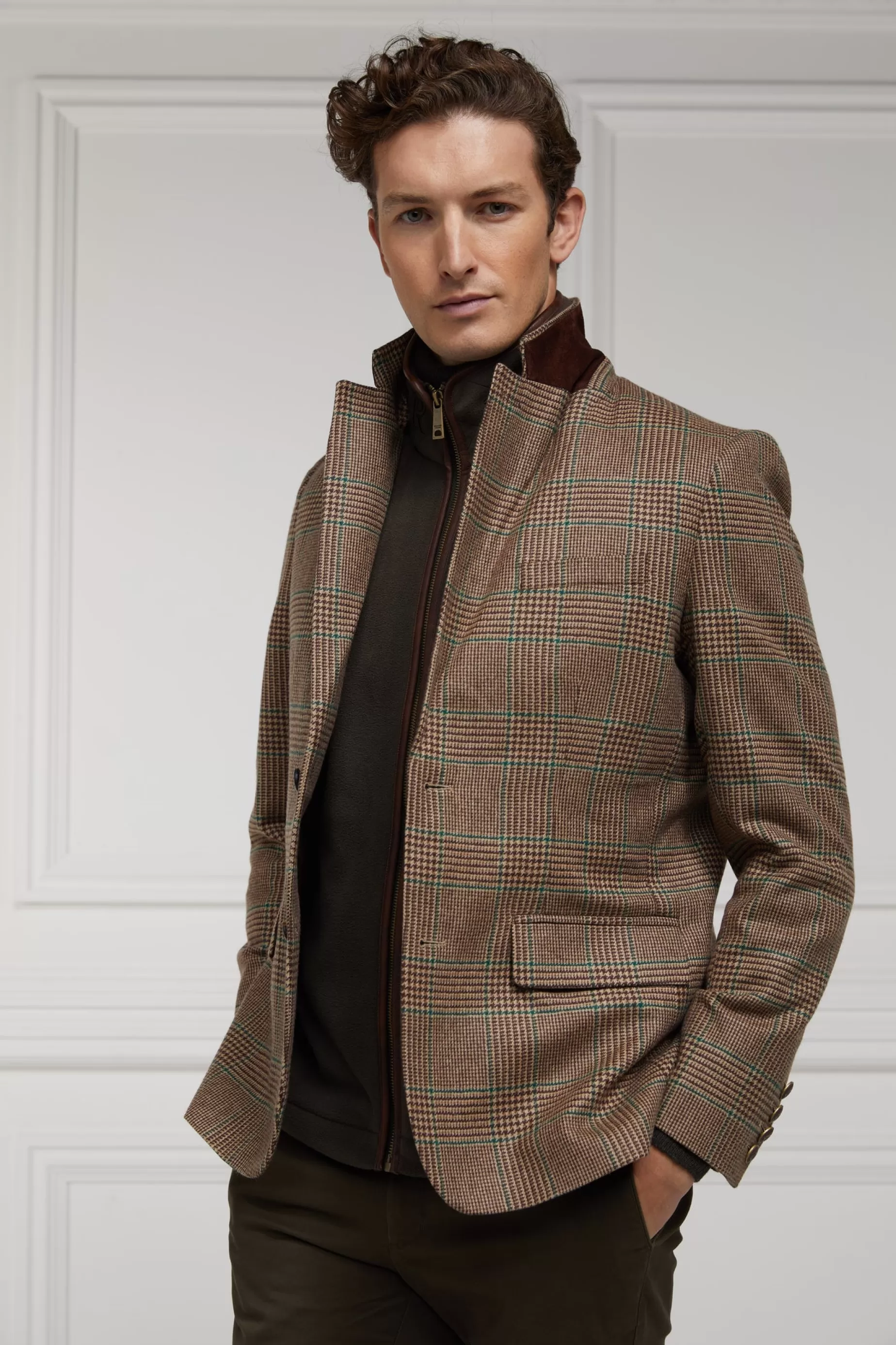 Holland Cooper Blazers | Shop By Product>The Single Breasted Blazer Clarence Check Forest