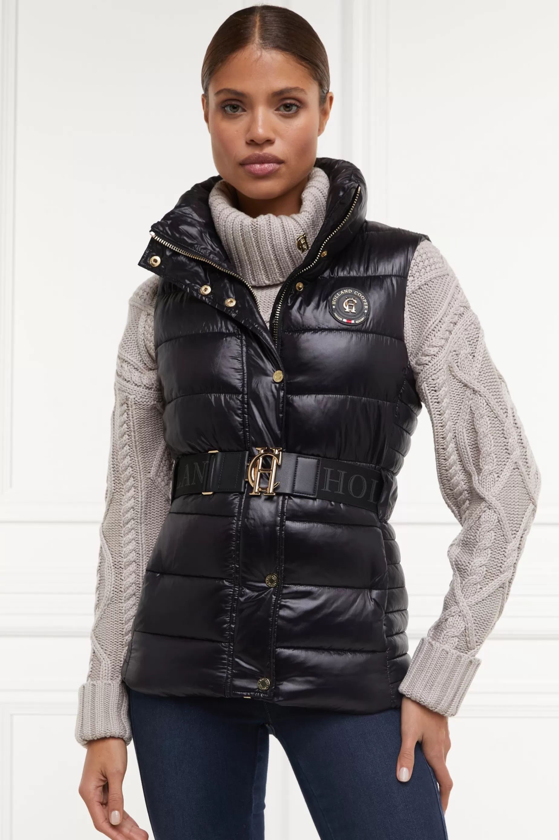 Holland Cooper Gilets>Valais Quilted Gilet Black