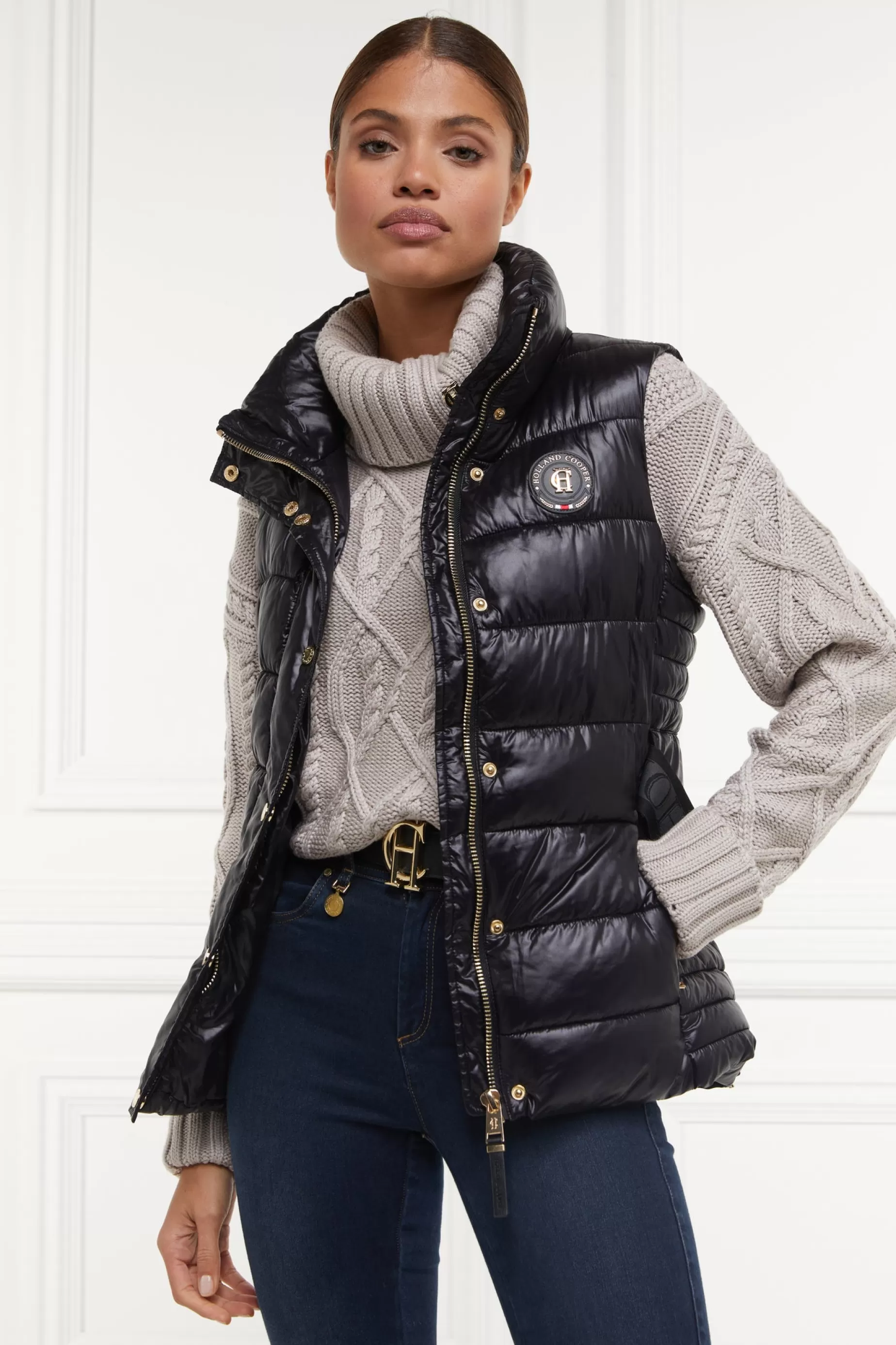 Holland Cooper Gilets>Valais Quilted Gilet Black