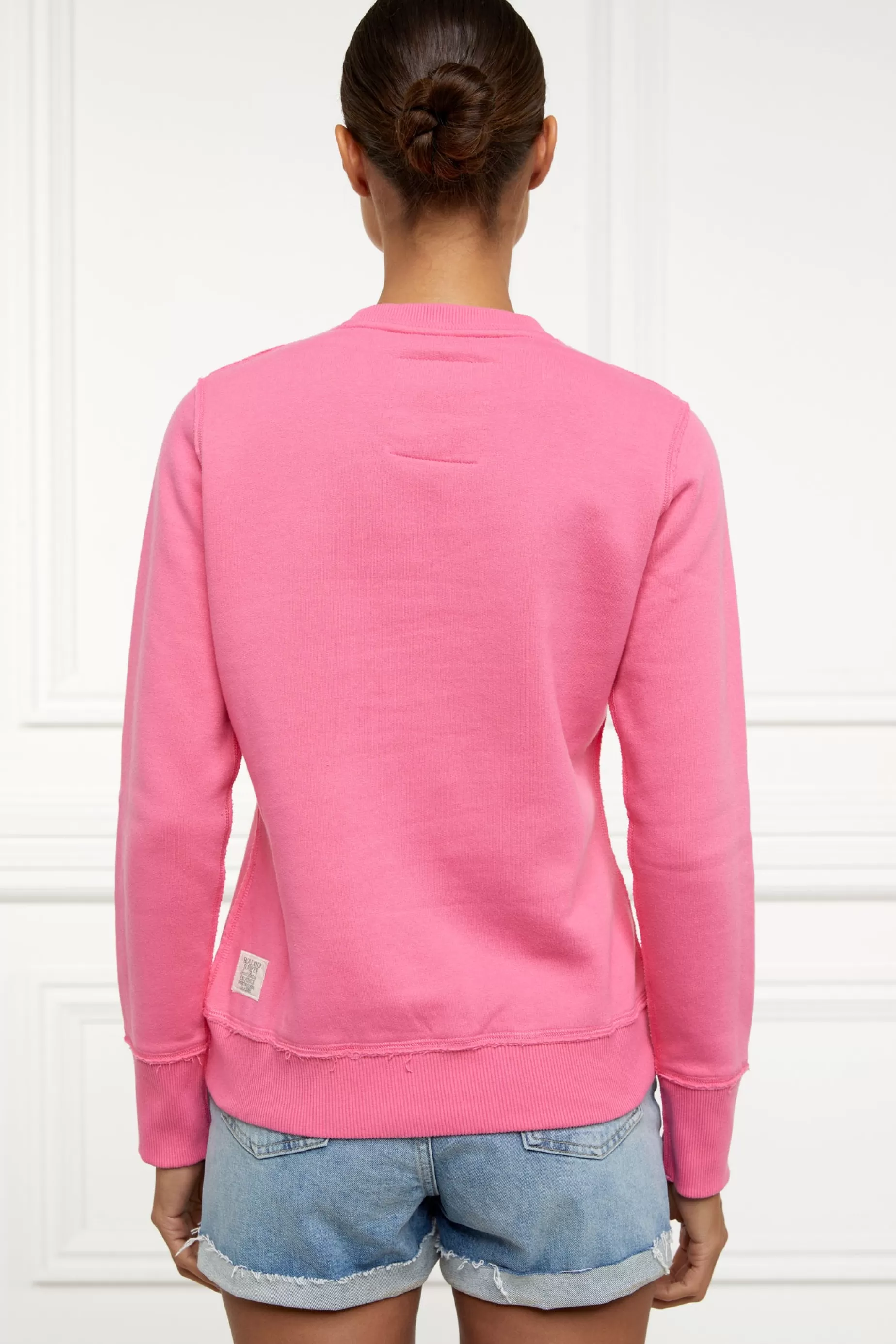 Holland Cooper Casualwear | Sweatshirts>Varsity Crew Peony Pink