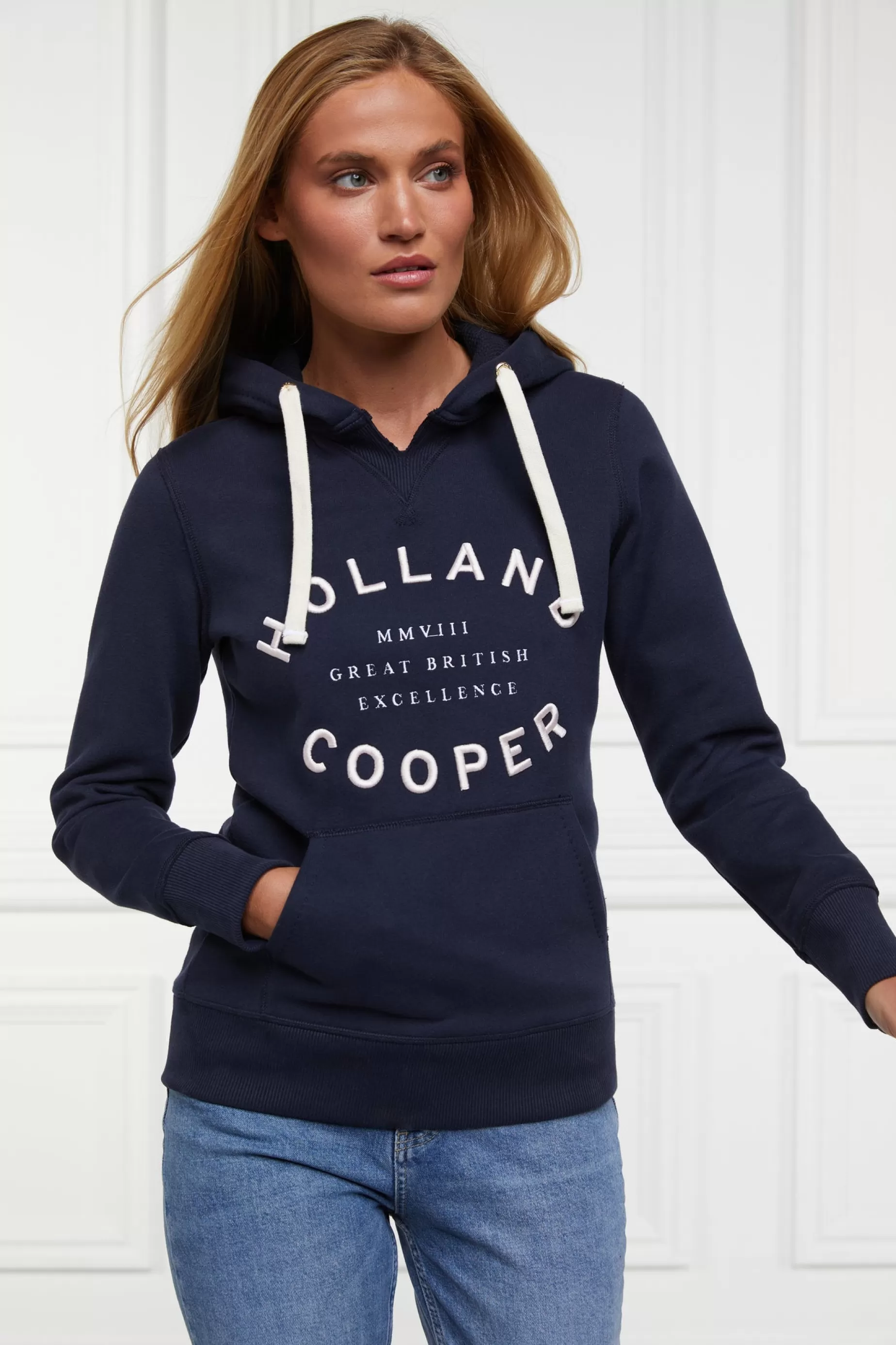 Holland Cooper Hoodies | Casualwear>Varsity Hoodie Ink Navy