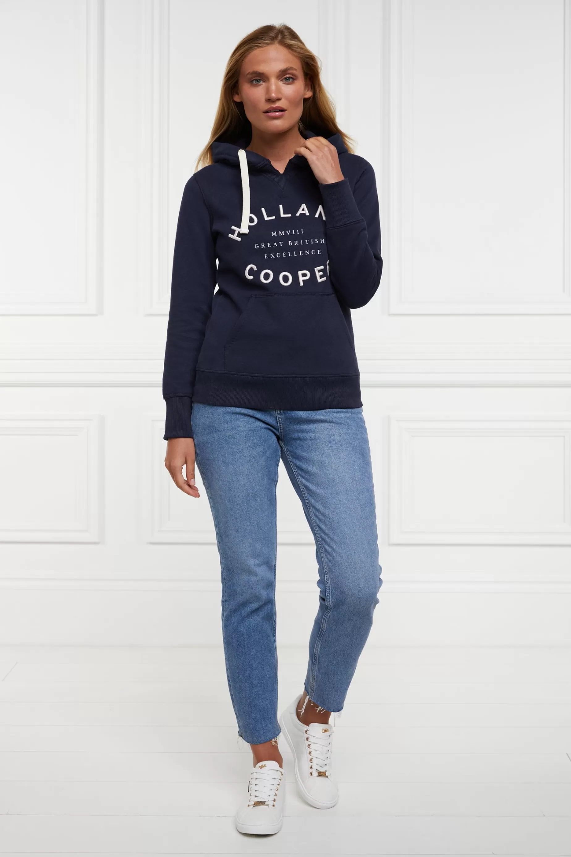 Holland Cooper Hoodies | Casualwear>Varsity Hoodie Ink Navy