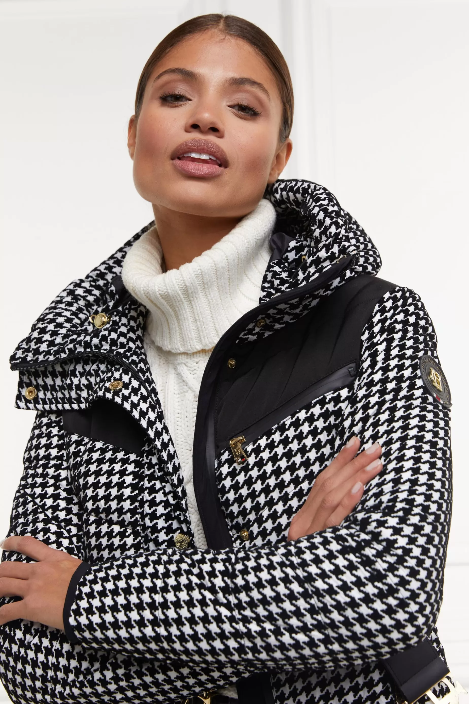 Holland Cooper Jackets>Vermont Puffer Jacket Houndstooth