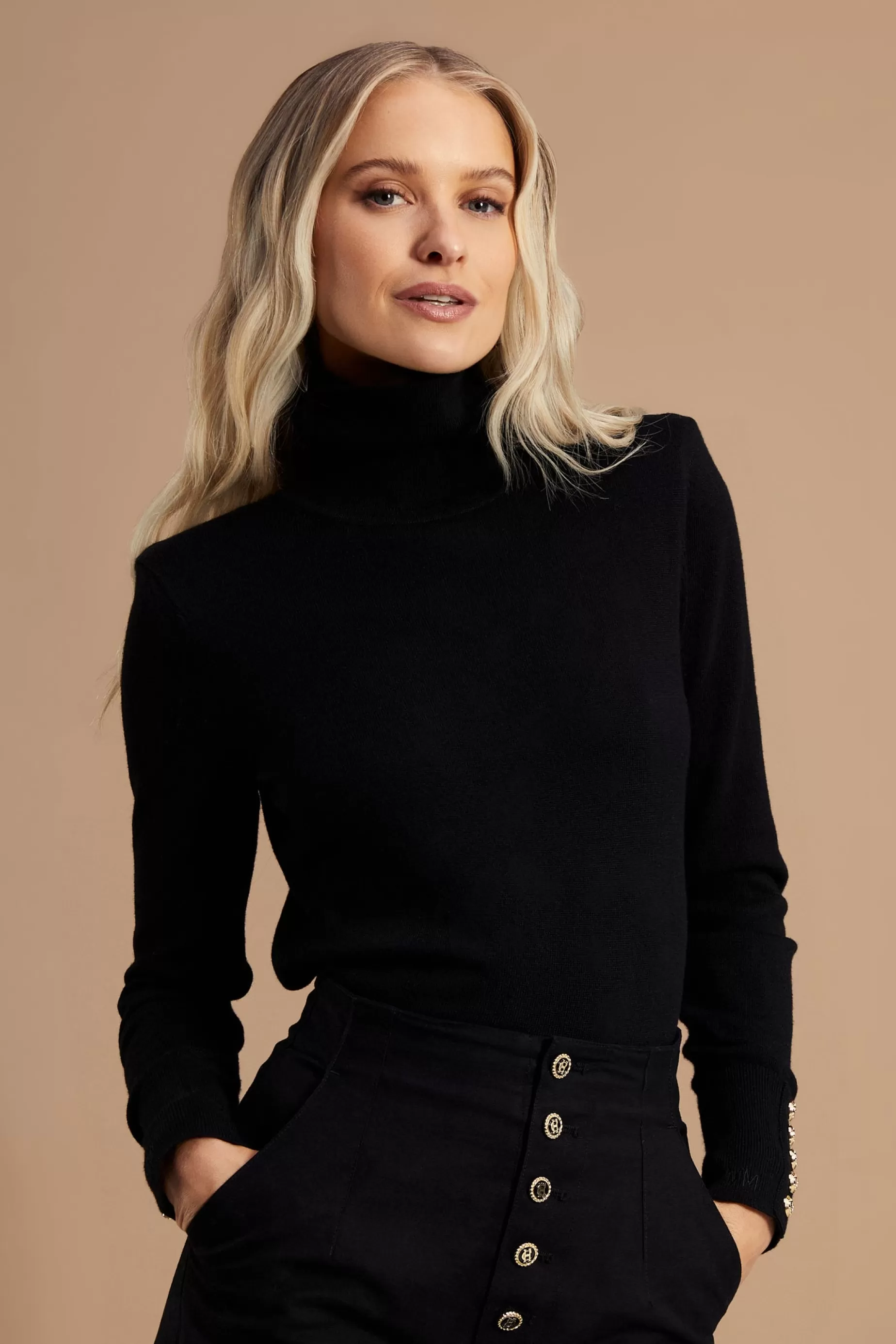 Holland Cooper Knitwear | Jade's Top Picks>Victoria Cashmere Roll Neck Black