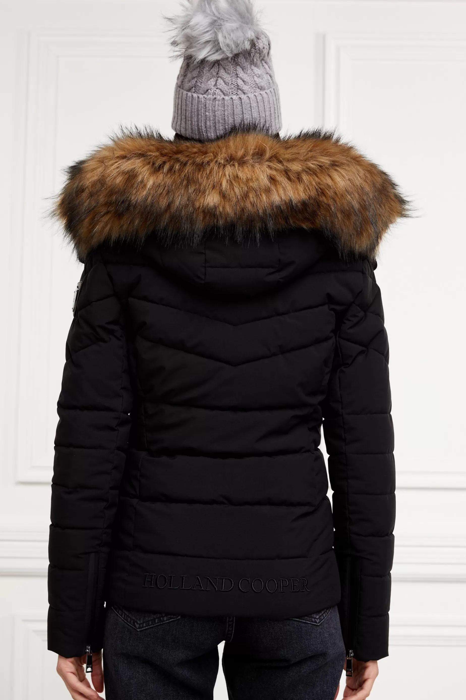 Holland Cooper Jackets>Whistler Puffer Jacket Black Natural