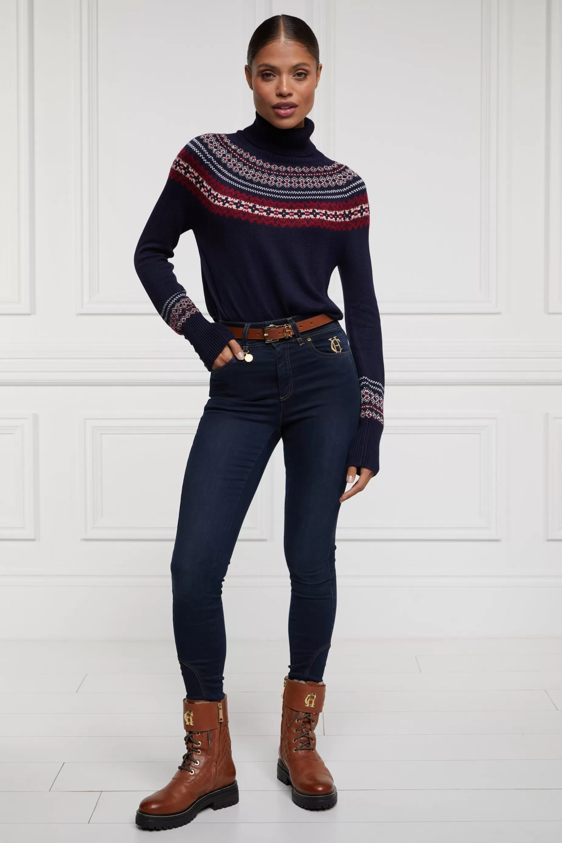 Holland Cooper Knitwear>Whistler Roll Neck Knit