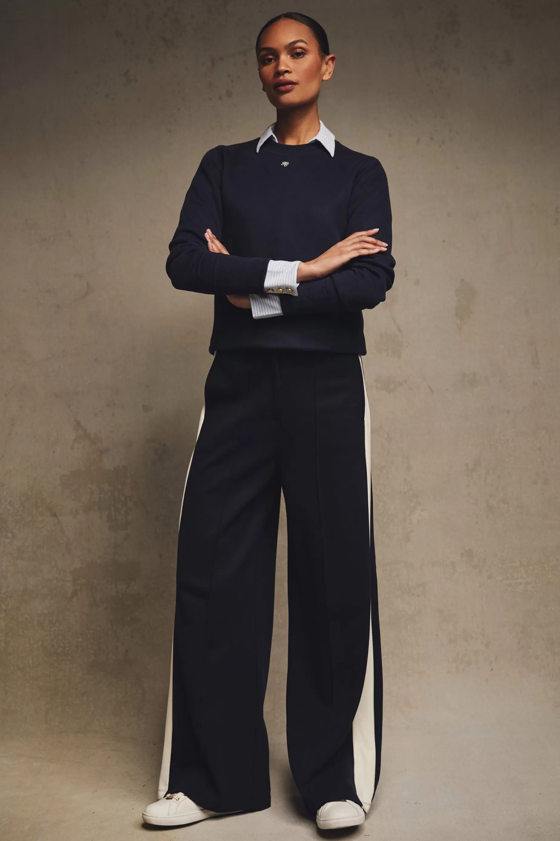 Holland Cooper Trousers | Seasonal Inspiration>Wide Leg Pant Ink Navy