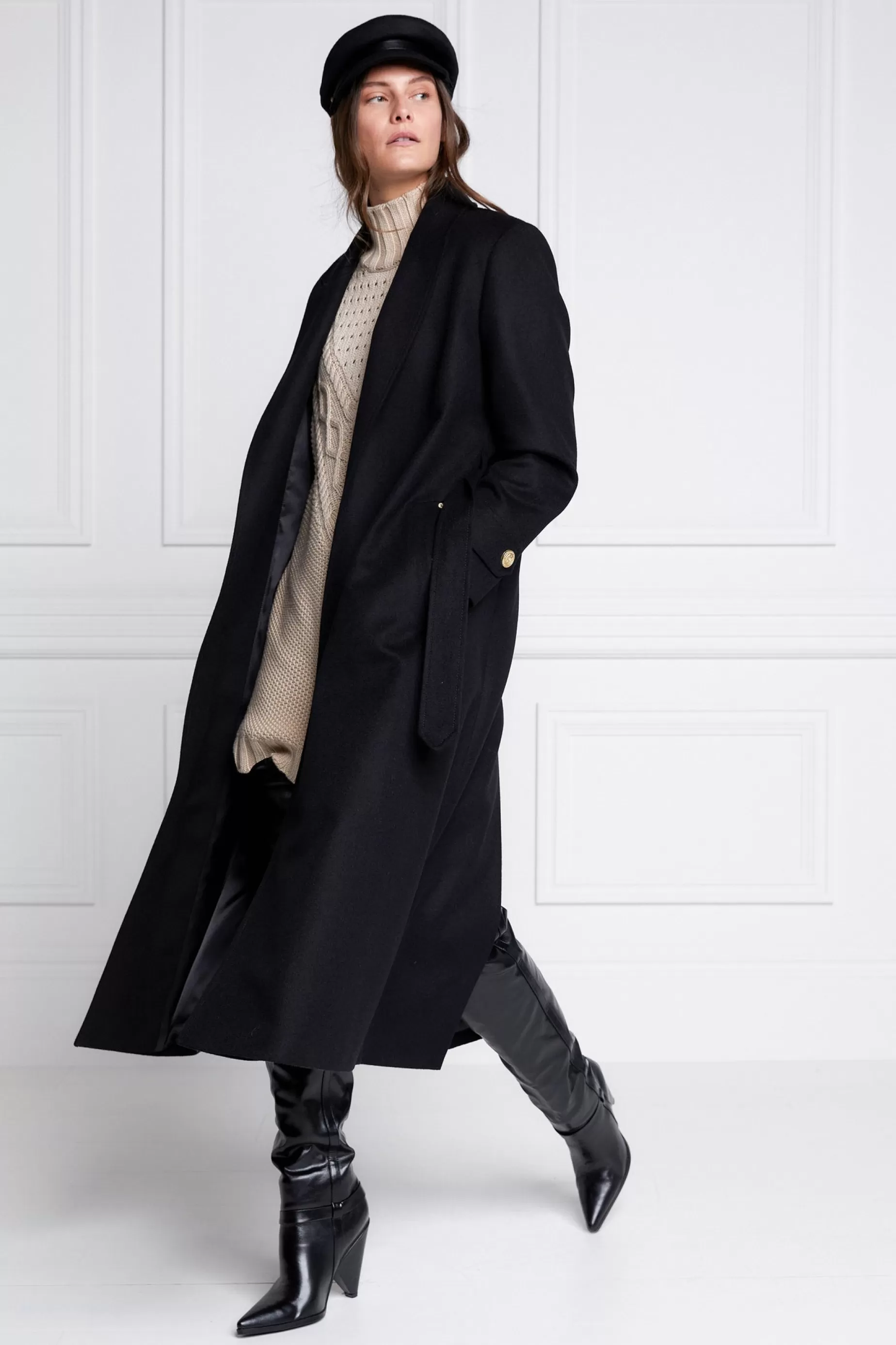 Holland Cooper Coats | In Stock Tailoring>Wrap Coat Soft Black