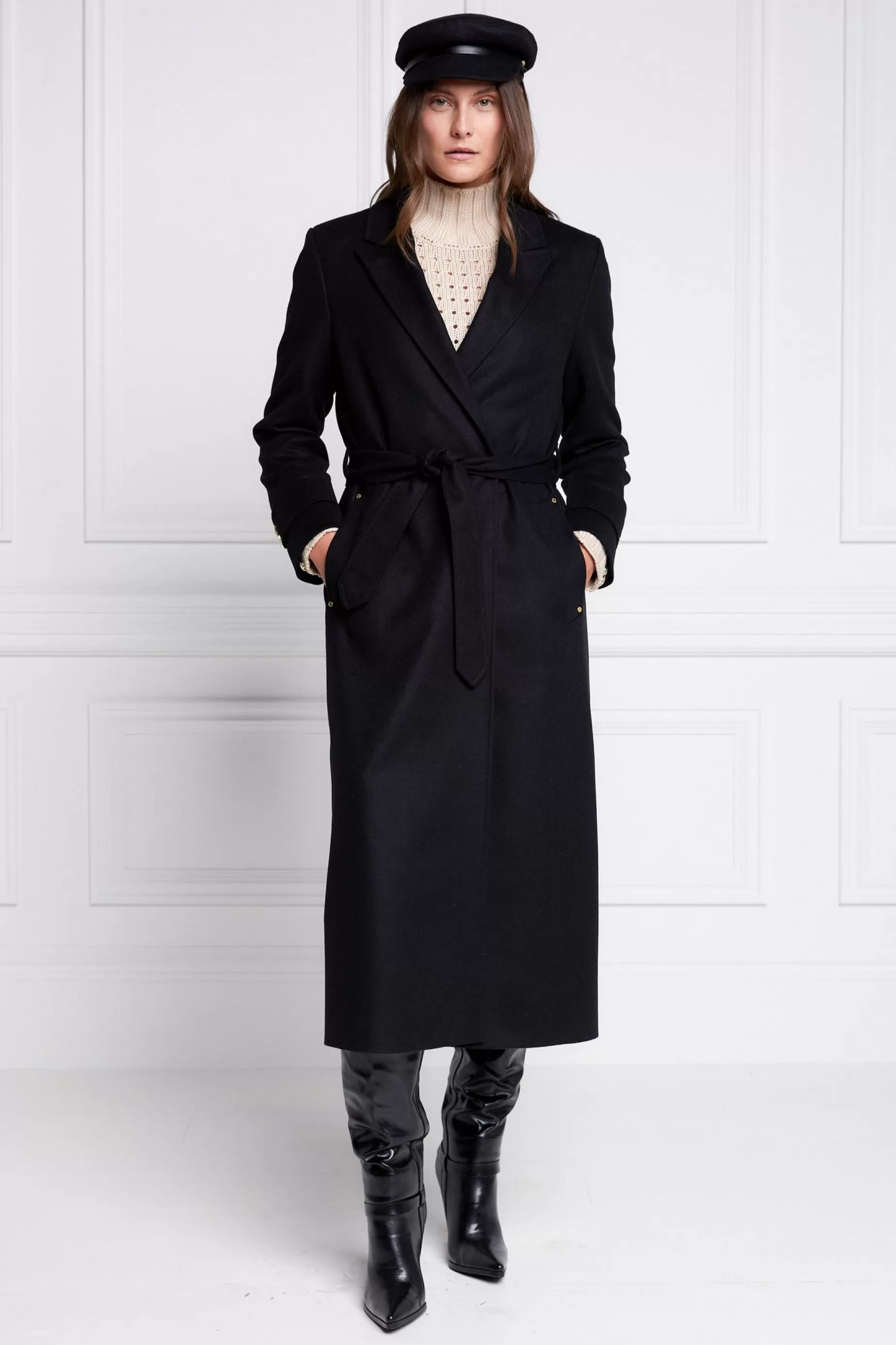 Holland Cooper Coats | In Stock Tailoring>Wrap Coat Soft Black